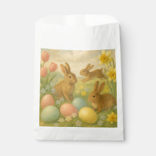 Vintage Bunny/Rabbit Easter Egg/Spring Favor Bag