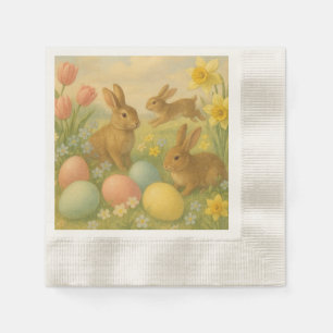 Vintage Bunny/Rabbit Easter Egg/Spring Napkins