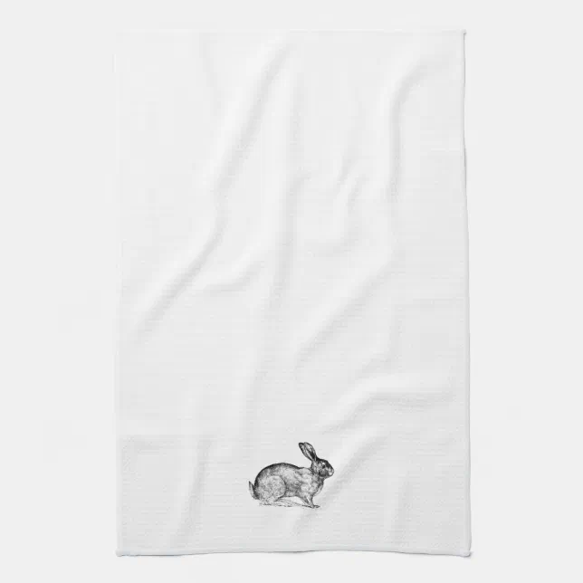 Vintage Bunny Rabbit Kitchen Towels | Zazzle