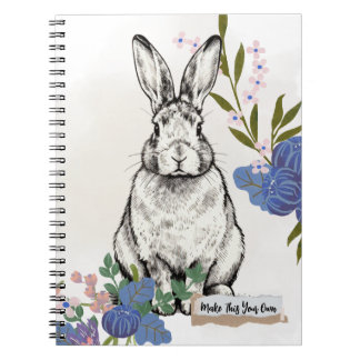 Vintage Bunny Rabbit Notebook Journal