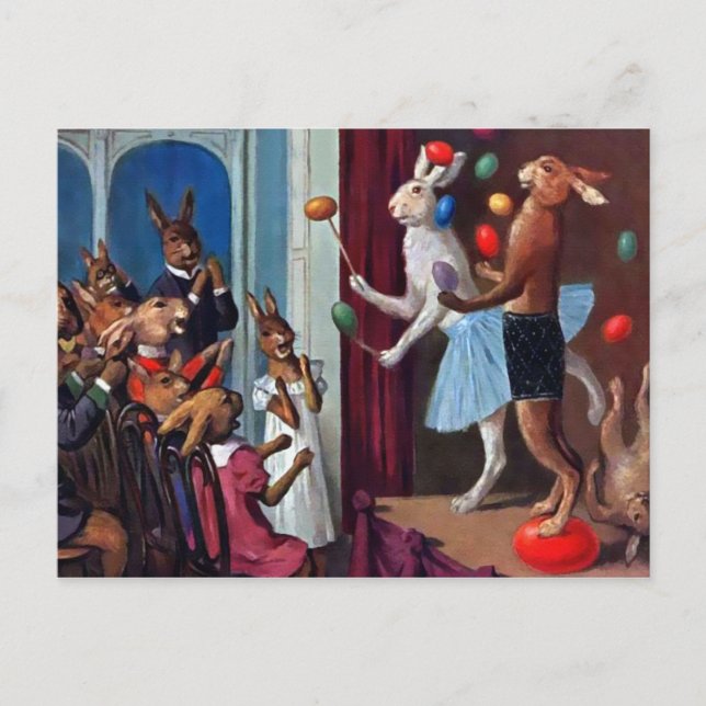 Vintage Bunny Show Postcard (Front)