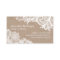 Vintage Burlap and Lace Business Card