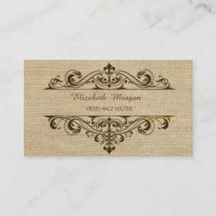 Vintage Burlap Business Card