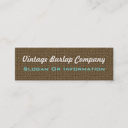Vintage Burlap Business Cards