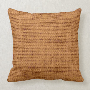 Vintage Burlap Linen Rustic Jute #2 Throw Pillow