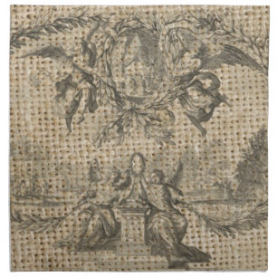 vintage burlap religious heaven victorian angel cloth napkin