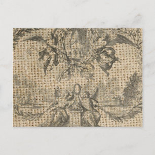 vintage burlap religious heaven victorian angel postcard