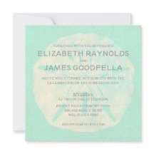 Vintage Burlap Sand Dollar Wedding Invitations