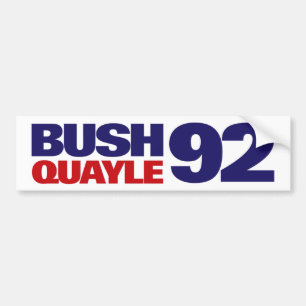 Vintage Bush Quayle 1992 Bumper Sticker