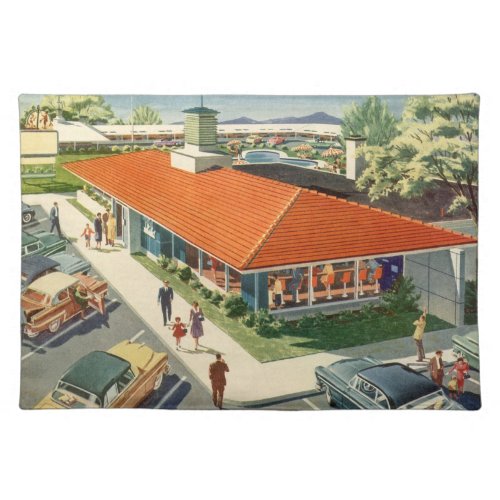 Vintage Business 50s Family Restaurant Diner Cloth Placemat