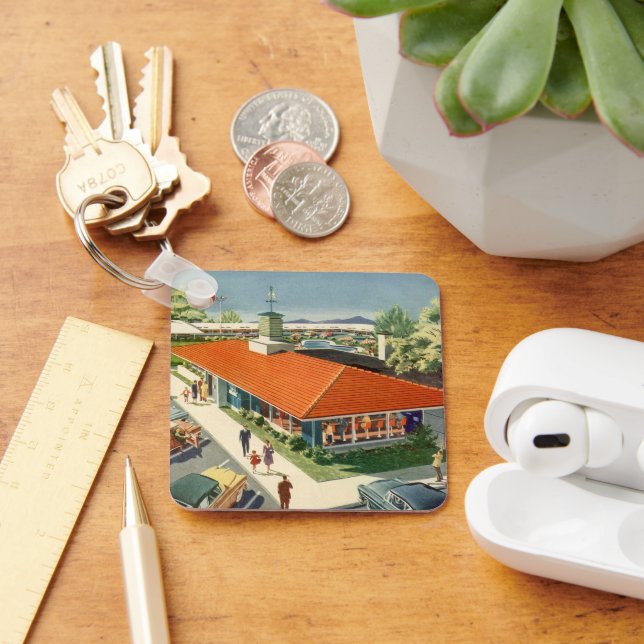 Vintage Business, 50s Family Restaurant Diner Keychain (Desk)