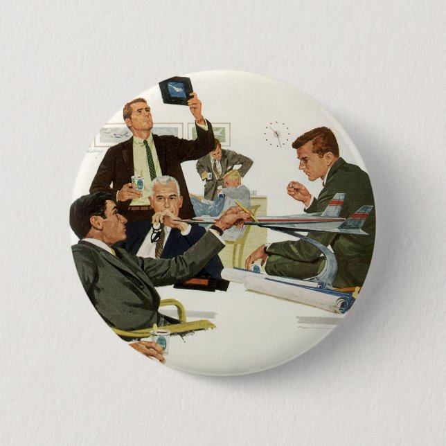 Vintage Business, Airline Executives Meeting Button (Front)