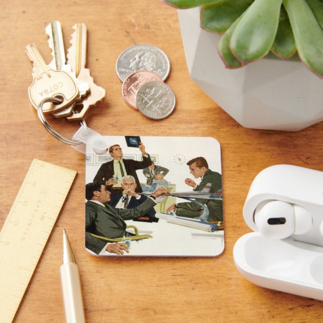 Vintage Business, Airline Executives Meeting Keychain (Desk)