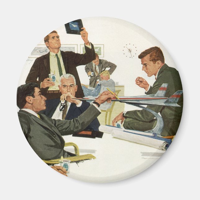 Vintage Business, Airline Executives Meeting Magnet (Front)