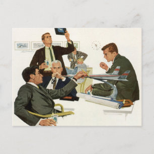Vintage Business, Airline Executives Meeting Postcard