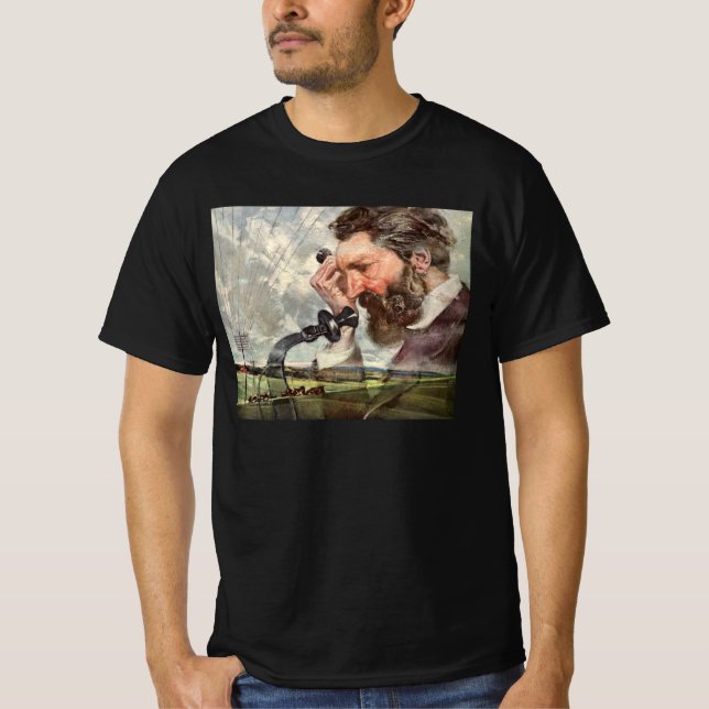 Vintage Business, Alexander Graham Bell Telephone T-Shirt (Front)
