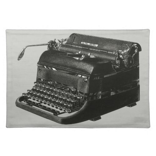 Vintage Business Antique Office Manual Typewriter Cloth Placemat
