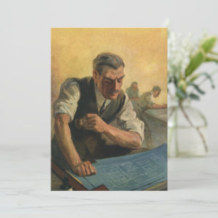Vintage Business Architect and Building Blueprints