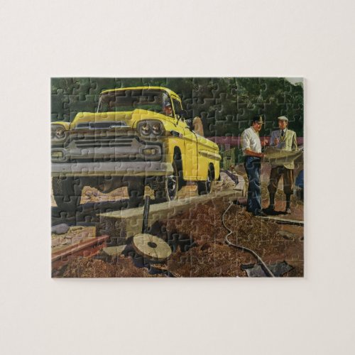 Vintage Business Architect Construction Contractor Jigsaw Puzzle