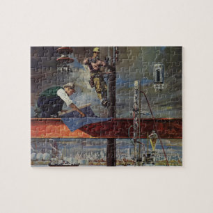 Vintage Business, Architects and Construction Jigsaw Puzzle