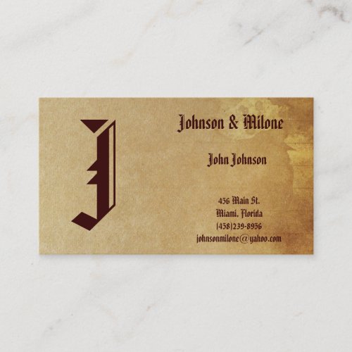 Vintage Business Card
