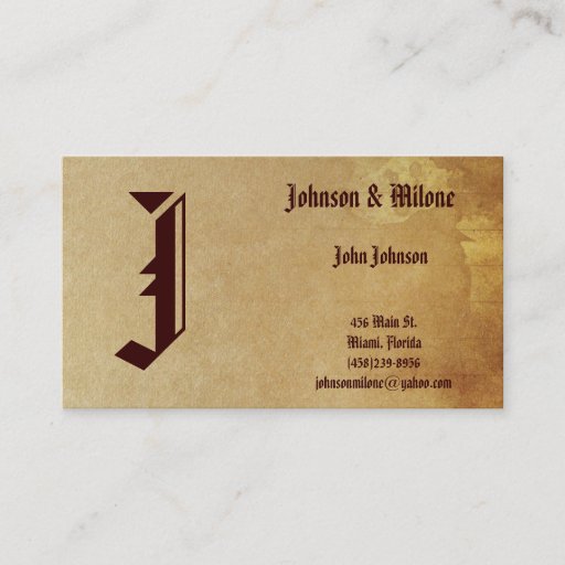 Customizable Vintage Business Card