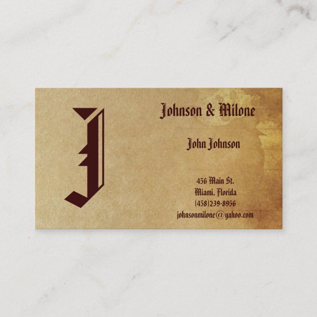 Vintage Business Card (Front)