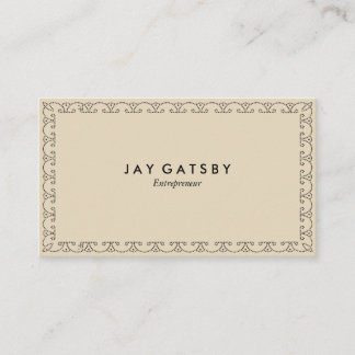 Vintage Business Card | Art Deco Design