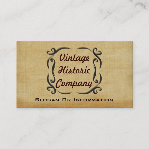 Customizable Vintage Business Cards