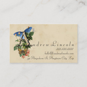 Vintage Business Cards   A monogram