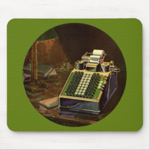 Vintage Business Comptometer Accounting Calculator Mouse Pad