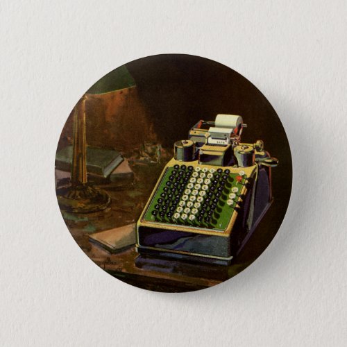 Vintage Business Comptometer Accounting Calculator Pinback Button