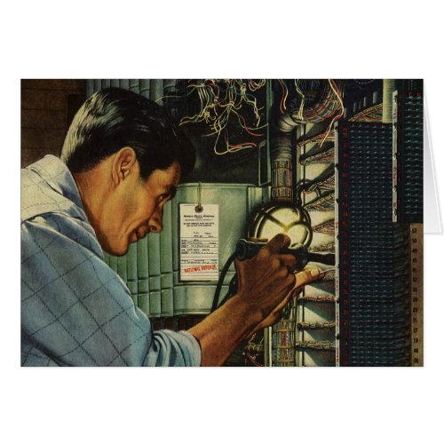 Vintage Business Electrician Circuit Breaker Panel