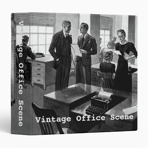 Vintage Business Executive Businessmen Office 3 Ring Binder