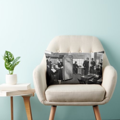 Vintage Business Executive Businessmen Office Lumbar Pillow