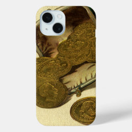 Vintage Business Finance, Gold Coin Money in Purse iPhone 15 Case