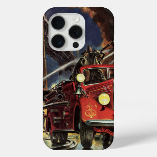 Vintage Business, Firemen Firefighters Fire Trucks iPhone 15 Pro Case