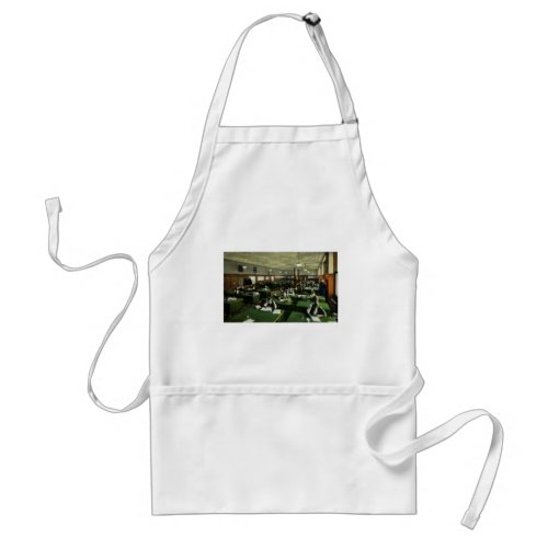 Vintage Business Journalists in Newspaper Office Adult Apron