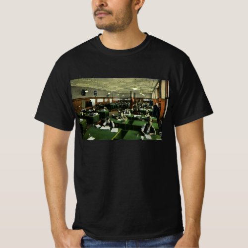 Vintage Business Journalists in Newspaper Office T_Shirt