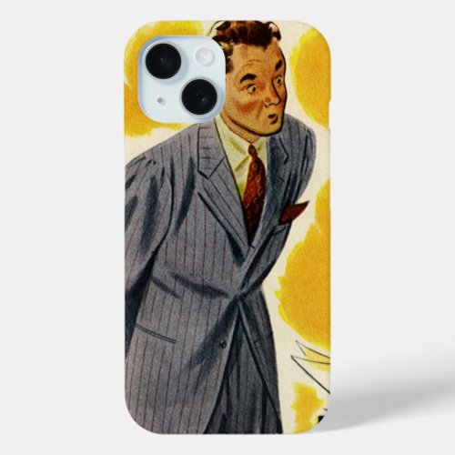 Vintage Business Mad CEO Executive Boss Employee iPhone 15 Case