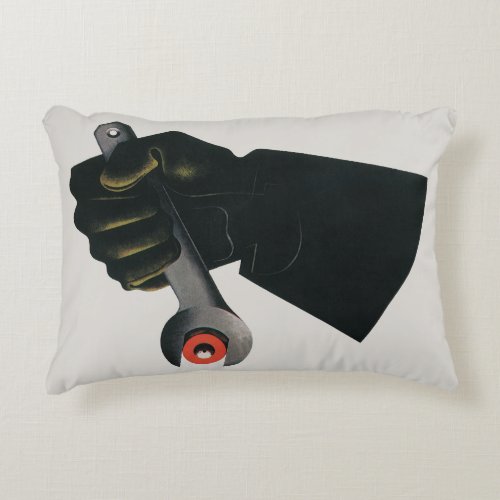 Vintage Business Manufacturing Factory Machinist Accent Pillow