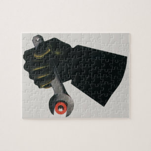 Vintage Business, Manufacturing Factory Machinist Jigsaw Puzzle