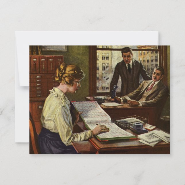 Vintage Business Meeting, Office with Executives (Front)