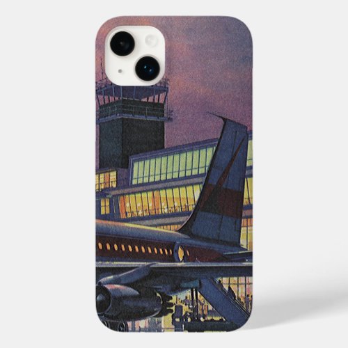 Vintage Business Passengers on Airplane at Airport Case_Mate iPhone 14 Plus Case
