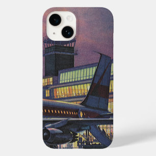 Vintage Business Passengers on Airplane at Airport Case-Mate iPhone 14 Case