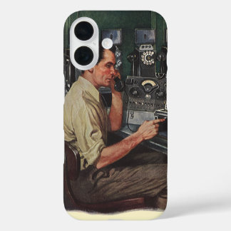 Vintage Business, Pay Phone Telephone Repairman iPhone 16 Case