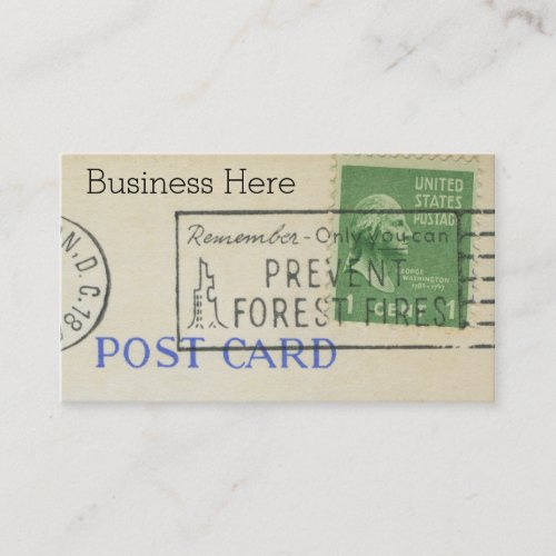 Vintage Business Postage Paper Stamp Business Card