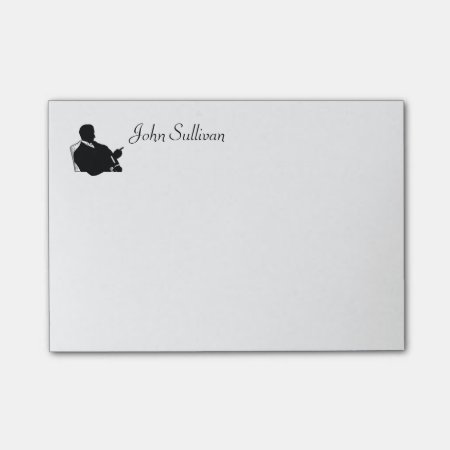 Vintage Business Professional Seated Silhouette Post-it Notes