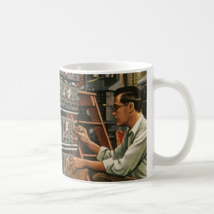 Vintage Business Radio Technician Fixing Equipment Coffee Mug