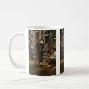 Vintage Business Radio Technician Fixing Equipment Coffee Mug